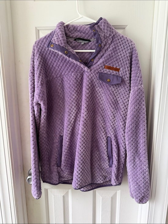 Simply Southern Jackets & Blazers - Simply Southern Lavender Textured Fleece Pullover Jacket